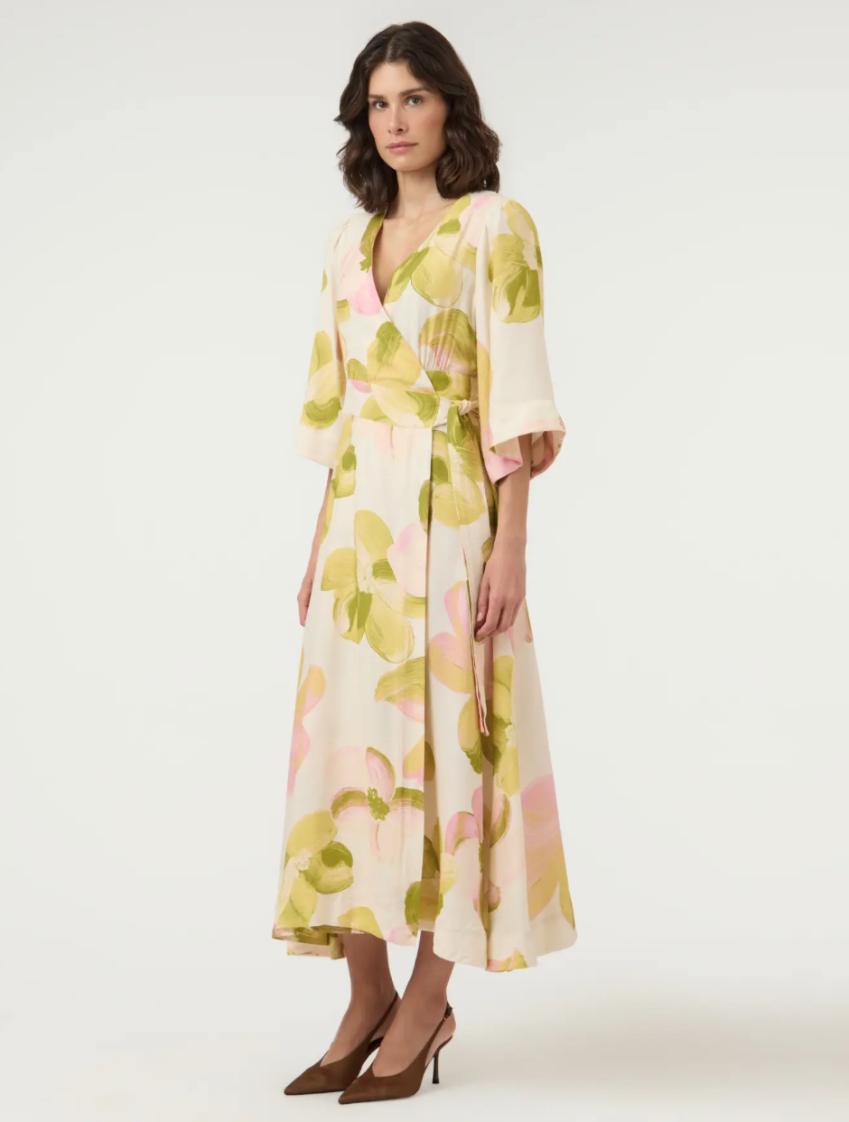 YASMARGA 3/4 Wrap Long Dress Pristine