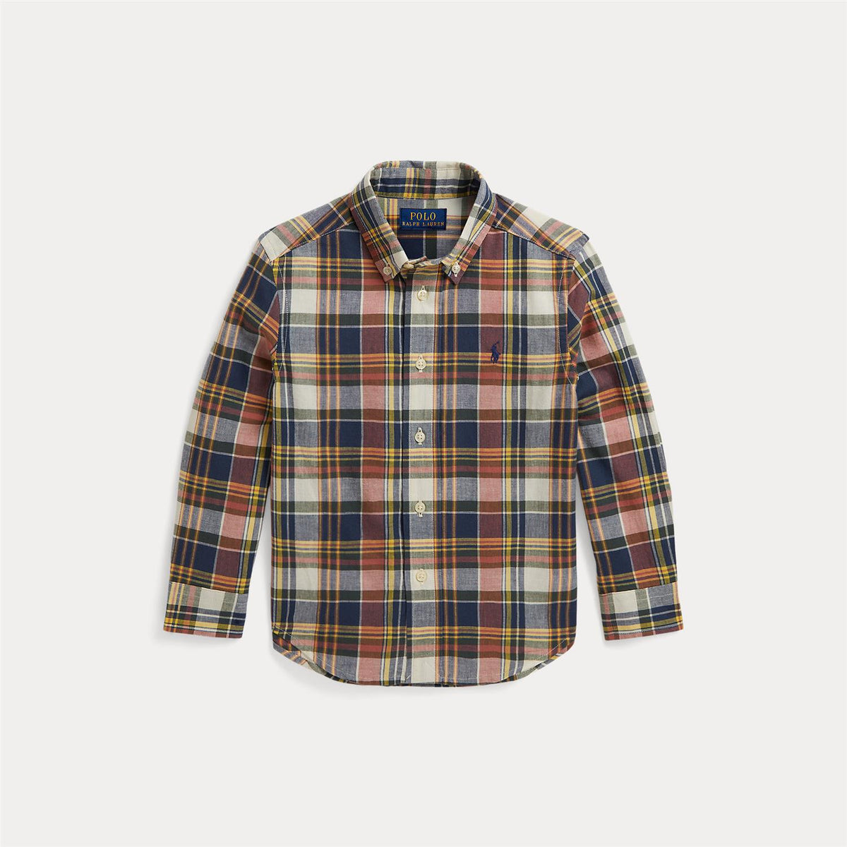 Woven Sport Shirt Classics Navy Yellow Multi