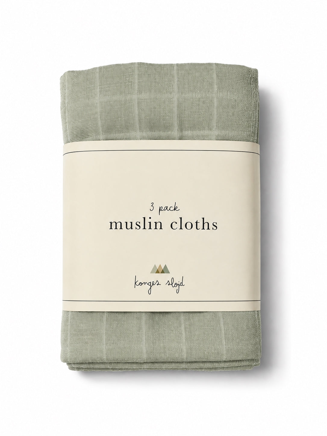 3 Pack Muslin Cloth Gots Lime Stone