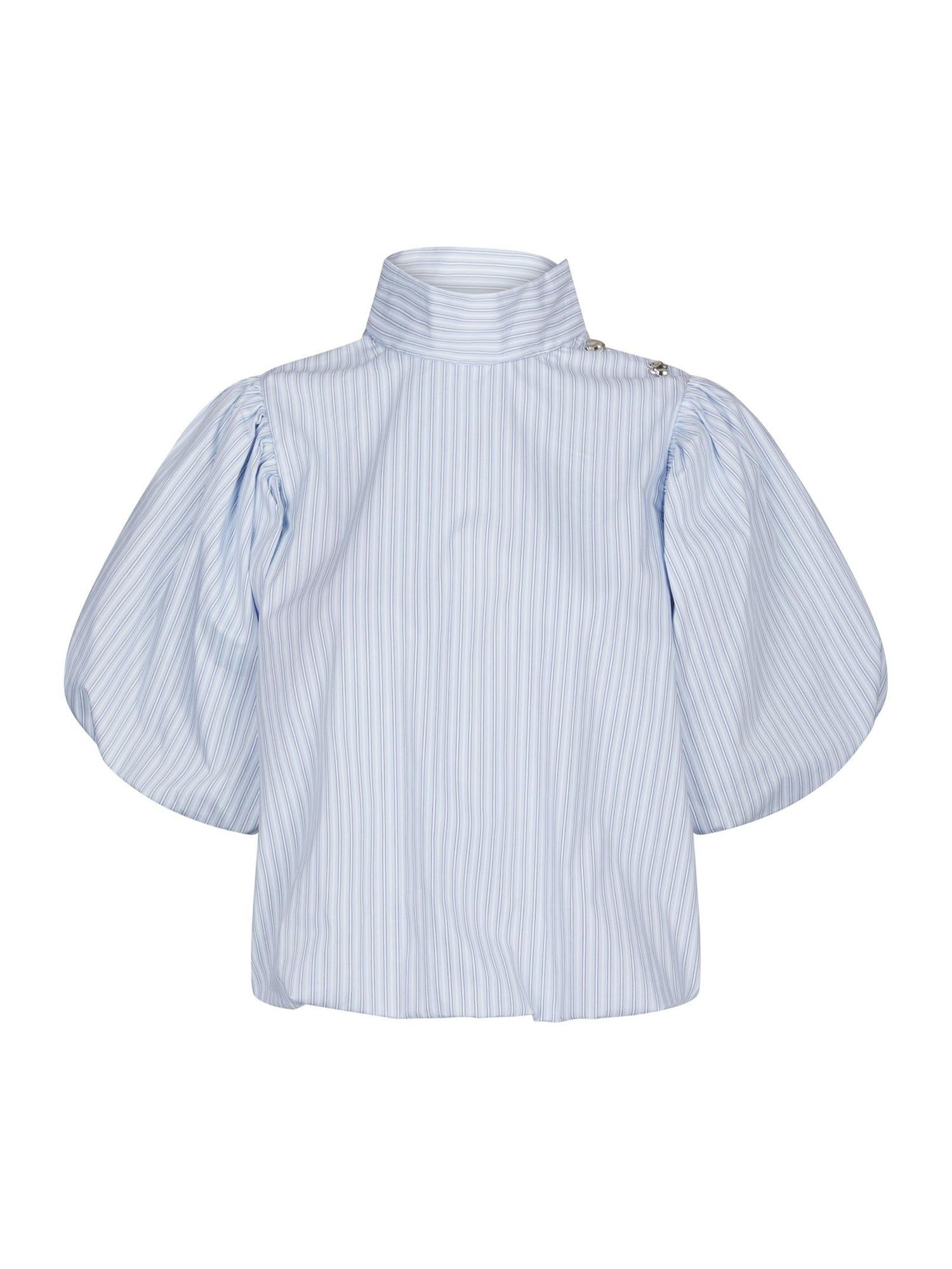 Pairsa Stripe Blouse Light Blue