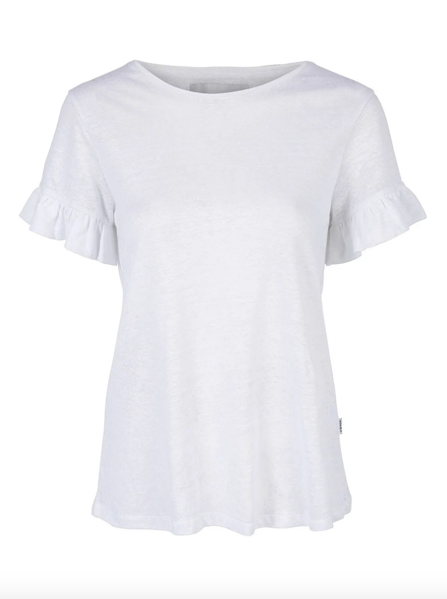 Lara Linen Tee White
