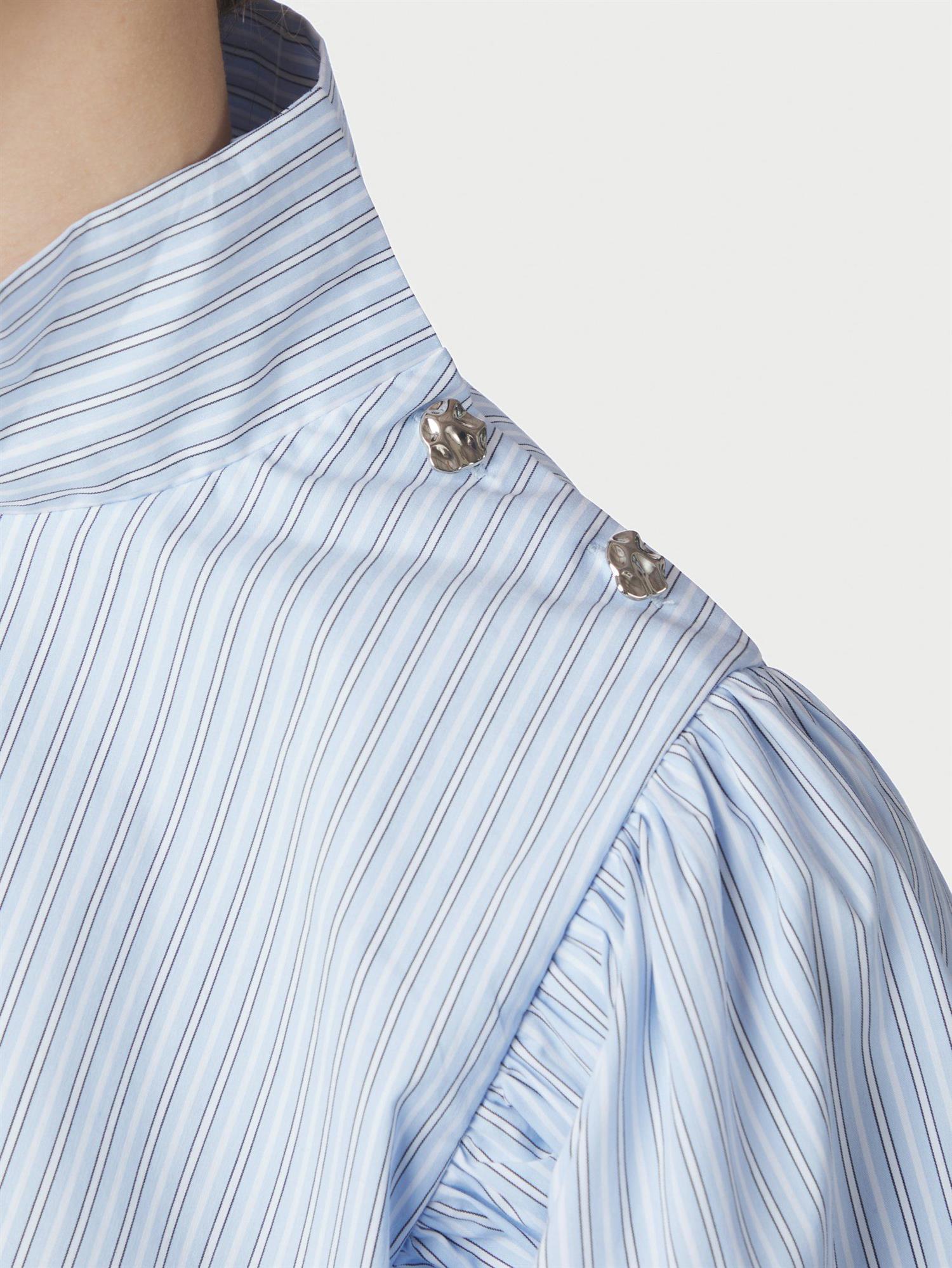 Pairsa Stripe Blouse Light Blue