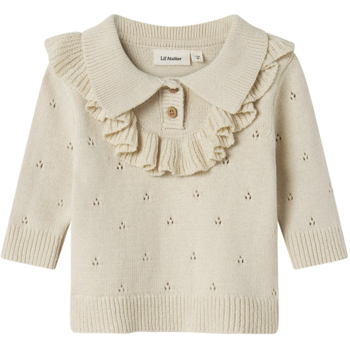 Nakita Langermet Loose Strikket Turtledove