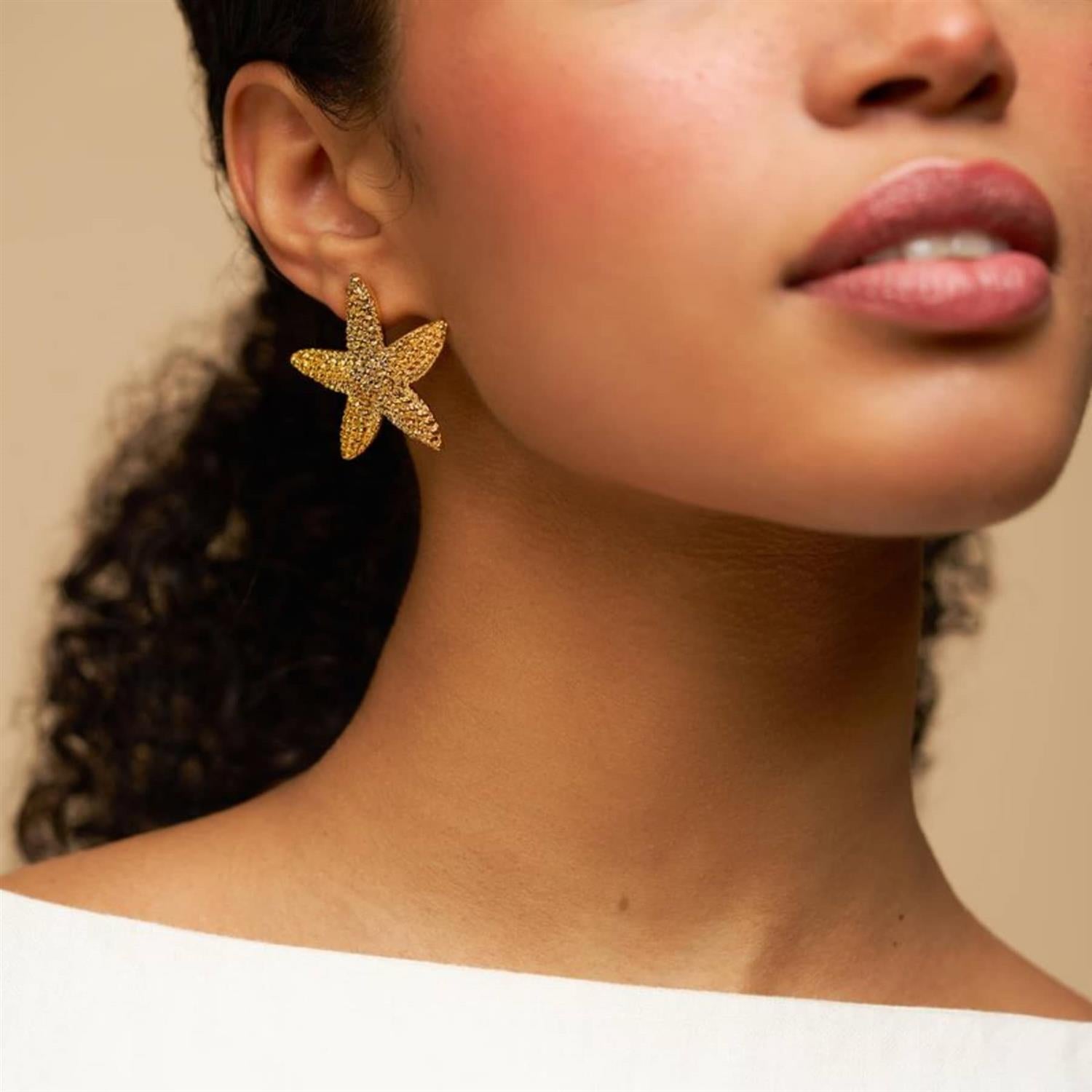 Statement Starfish Stud Earrings