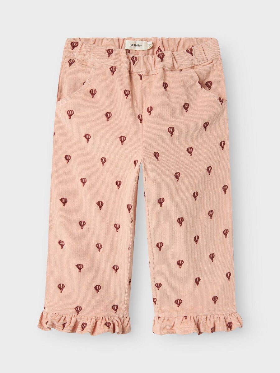 Nelly Cord Straight Bukse Cameo Rose