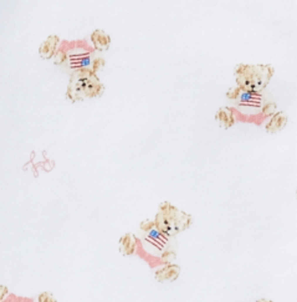 Bear Onepiece Coverall White/Pink/Multi