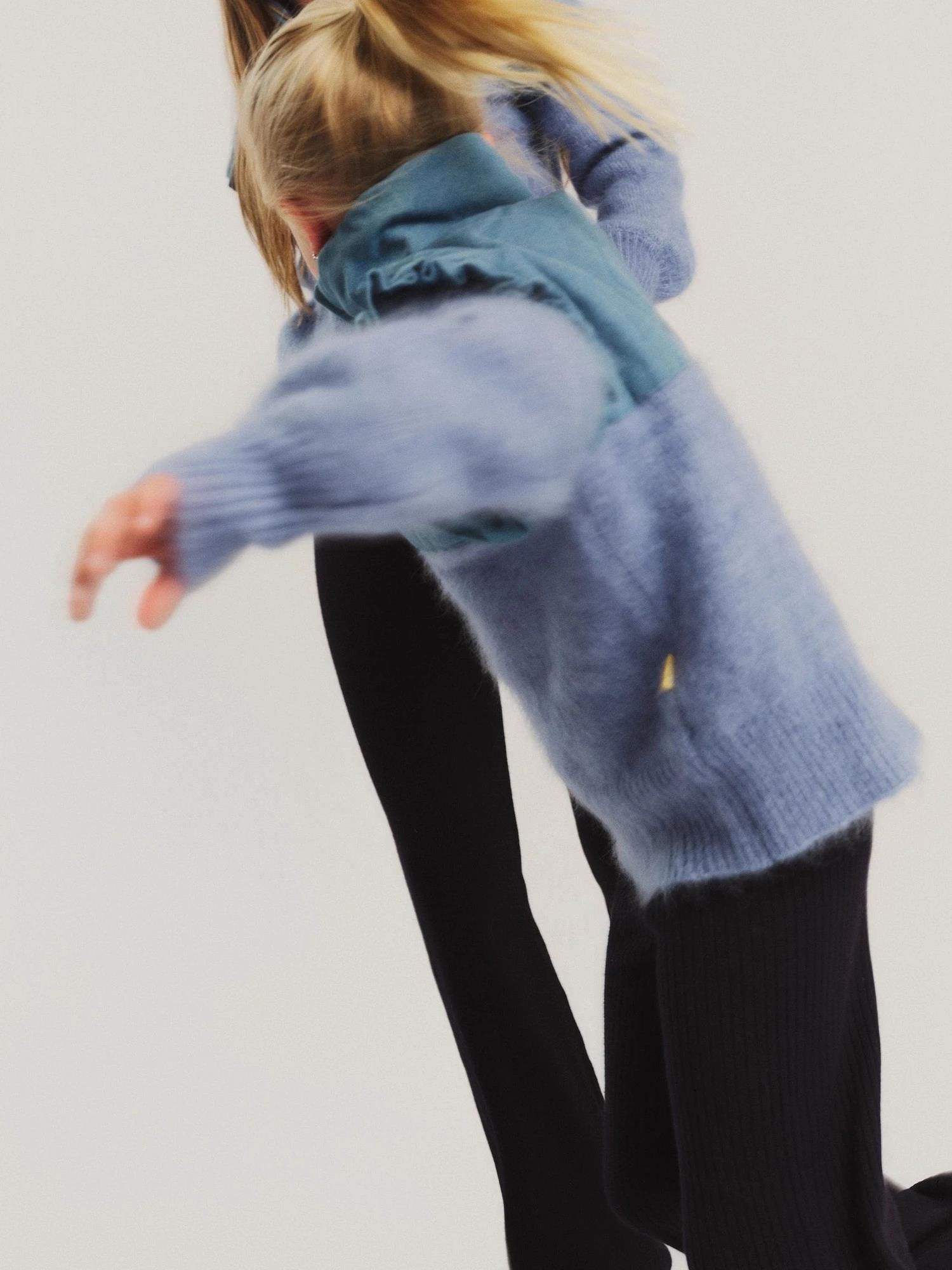 KIDS Liss Chunky Sweater Denim Blue