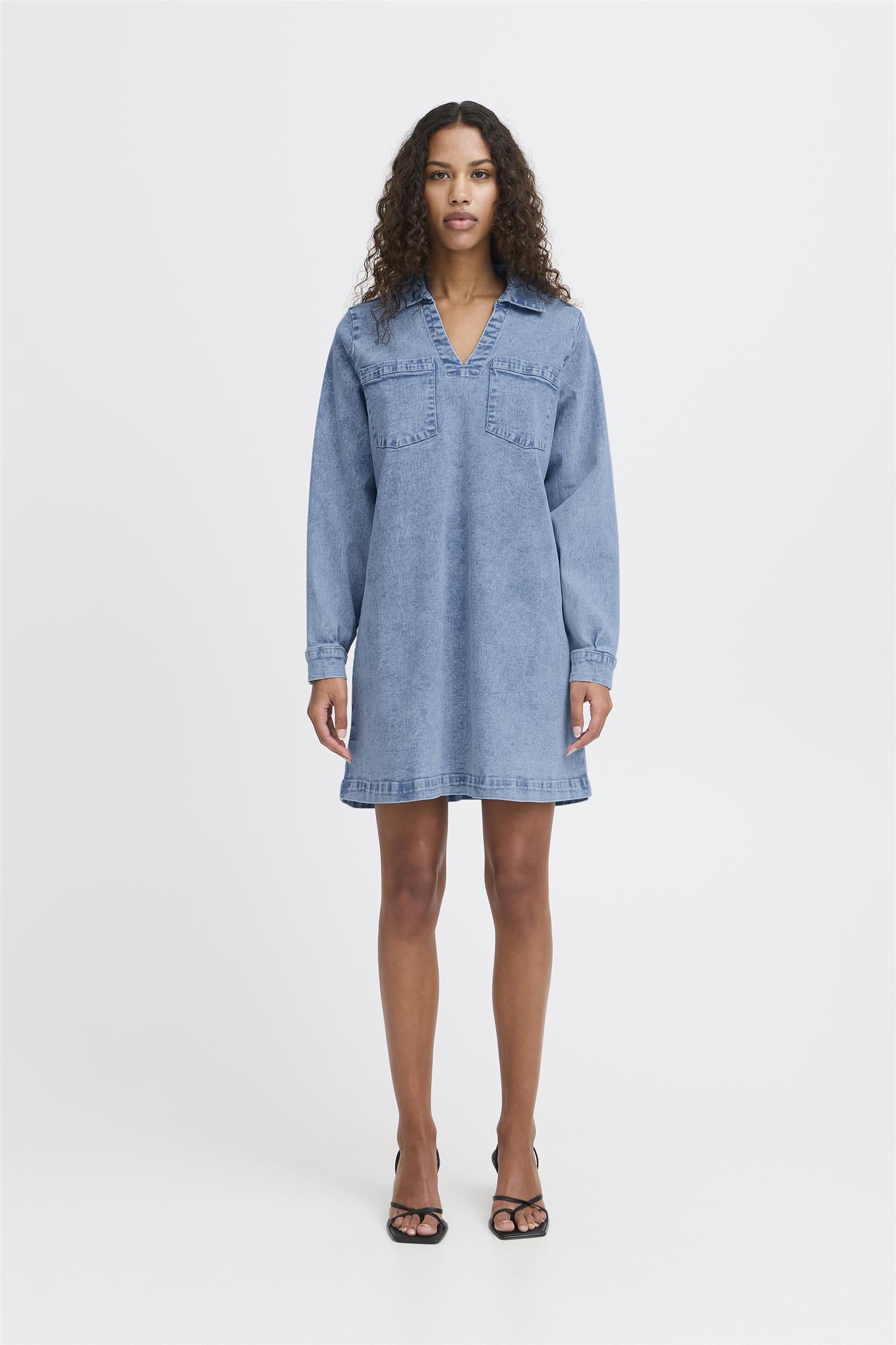 Bonnies Dress Light Blue Washed