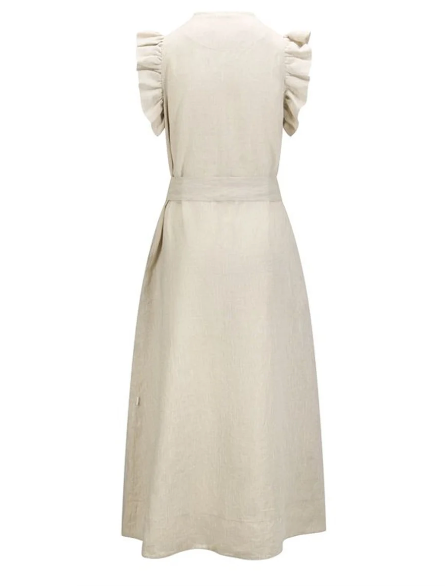 Pam Linen Dress Beige