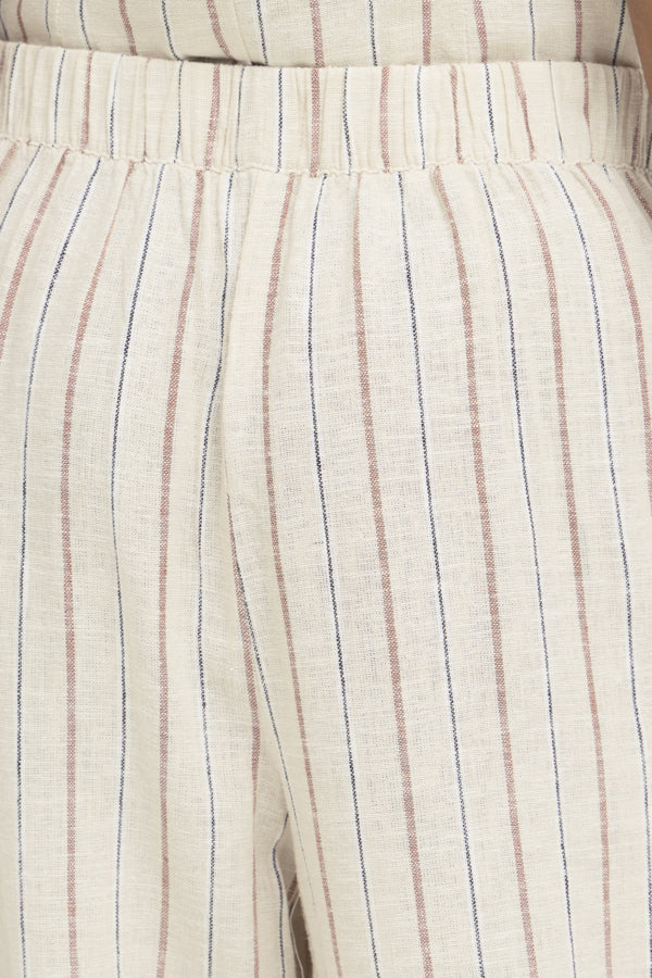 Linno Pants Brown Stripe