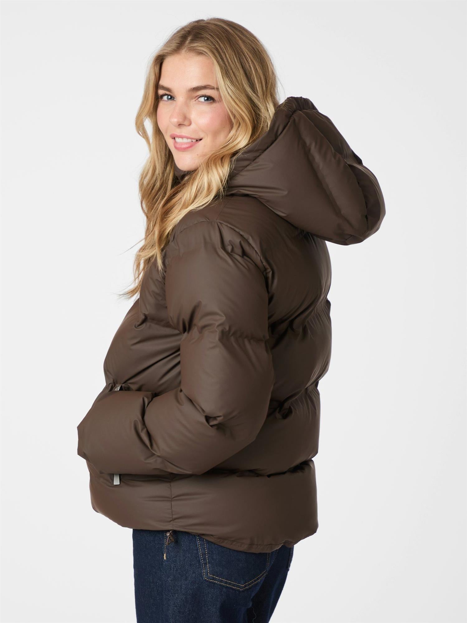 Fox Puffer Jacket Dark Brown