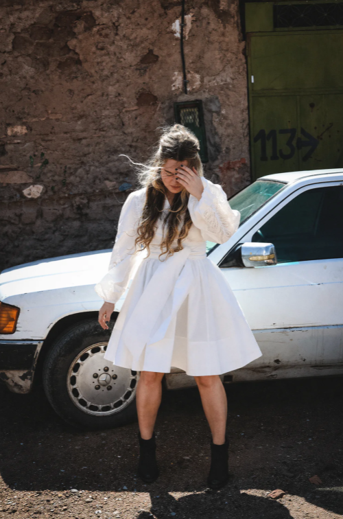 Poplina Dress White