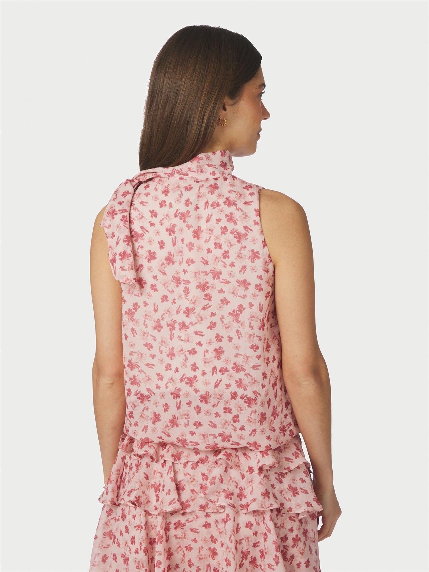 Veda Flower Top Dusty Rose