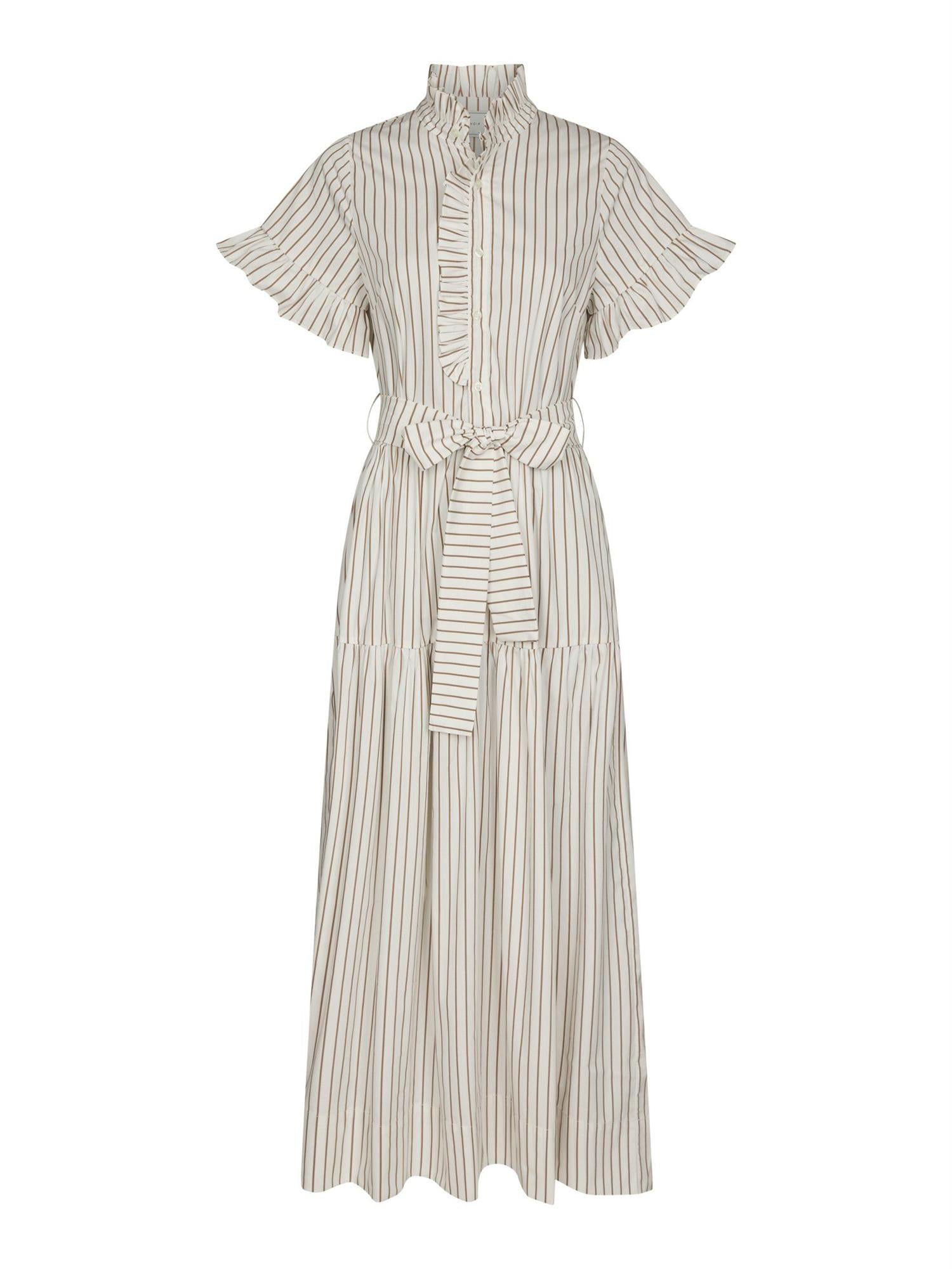 Nellie Wide Stripe Dress Ivory