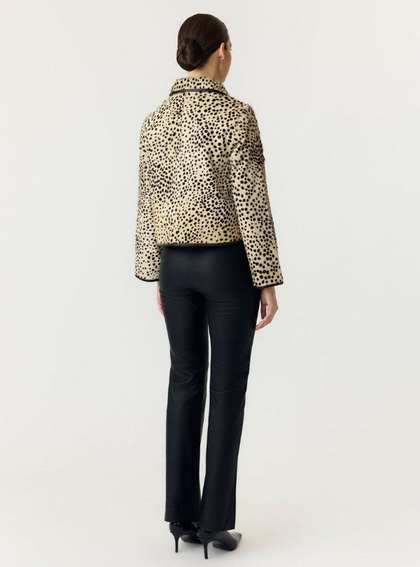 YASCHEEMI Leather Jacket Sea Pearl