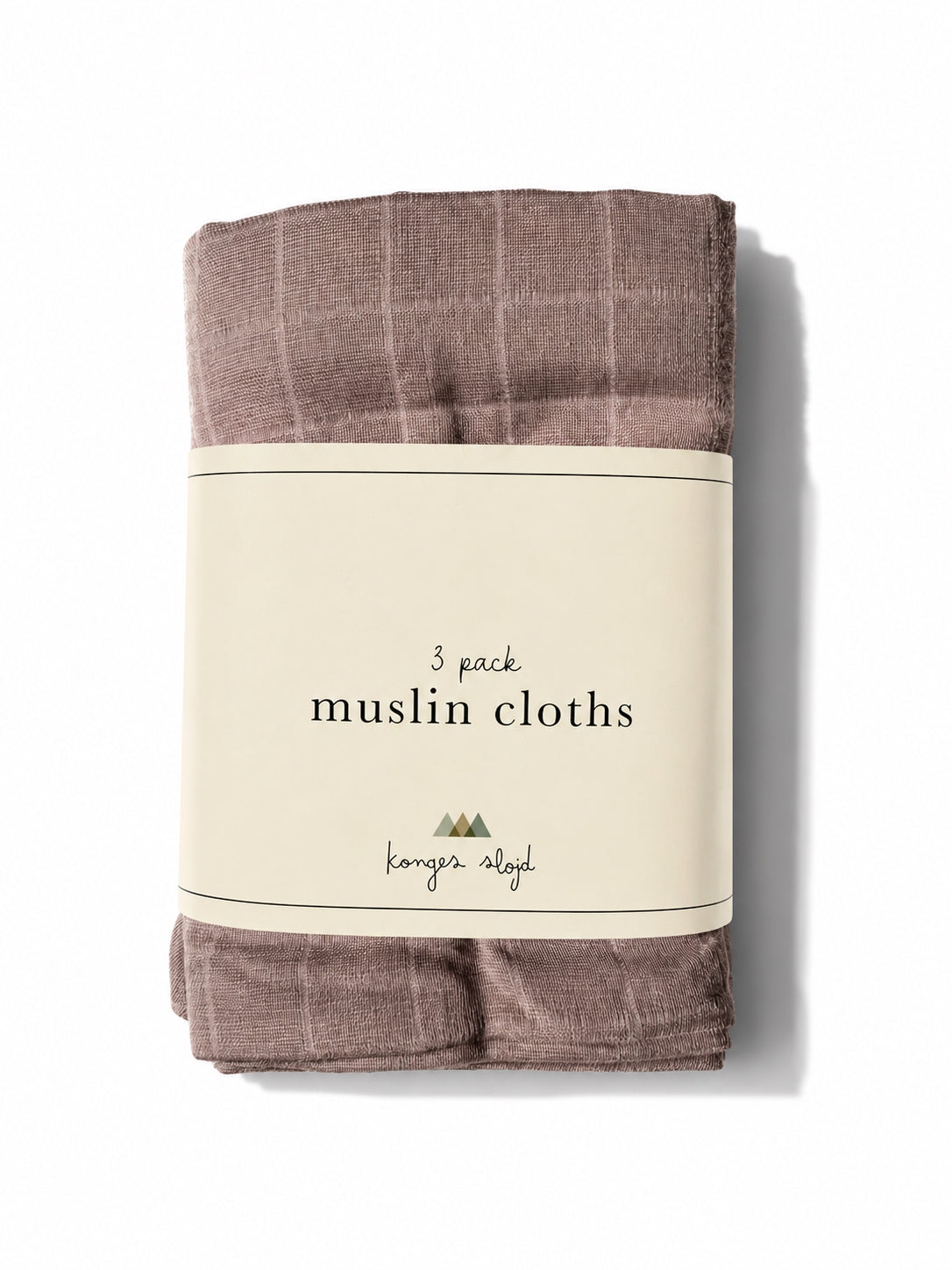 3 Pack Muslin Cloth Gots Rose Dust