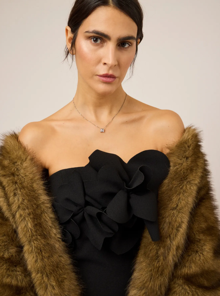 YASSHARMA Bandeau Dress Sharkskin