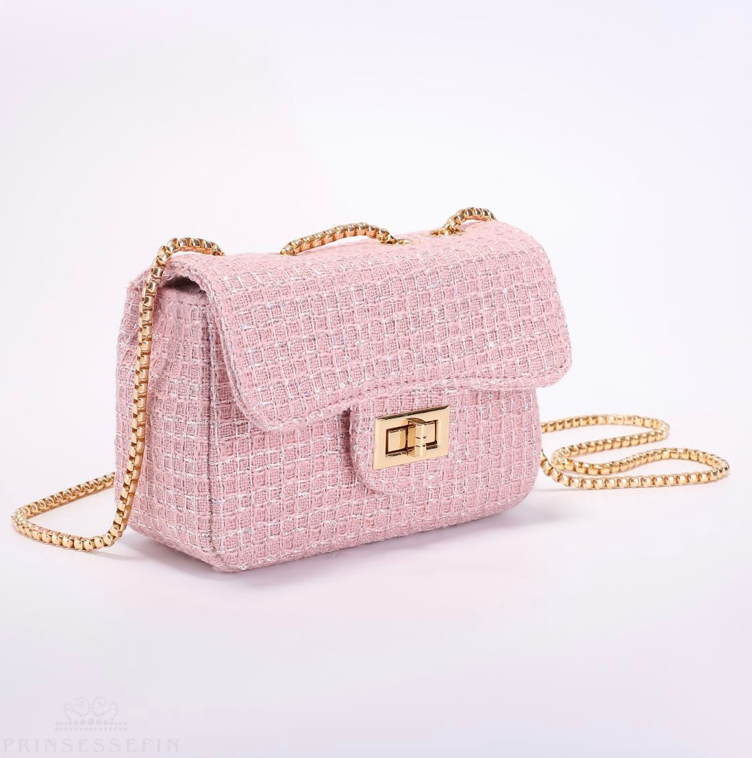 Alexandra Plaid Handbag Sequin Quartz - Medium