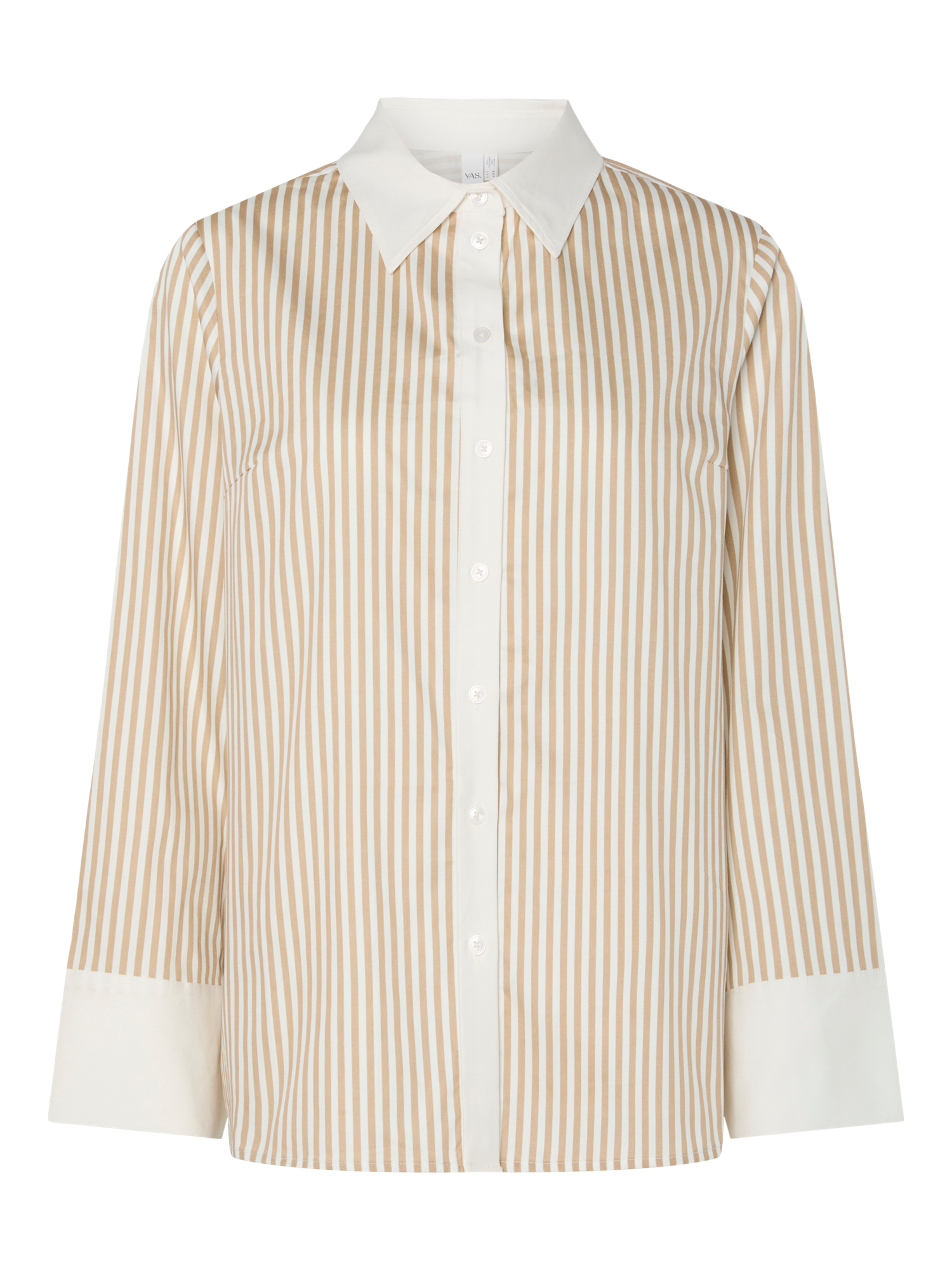 YASANNE Striped Shirt Humus/Star White