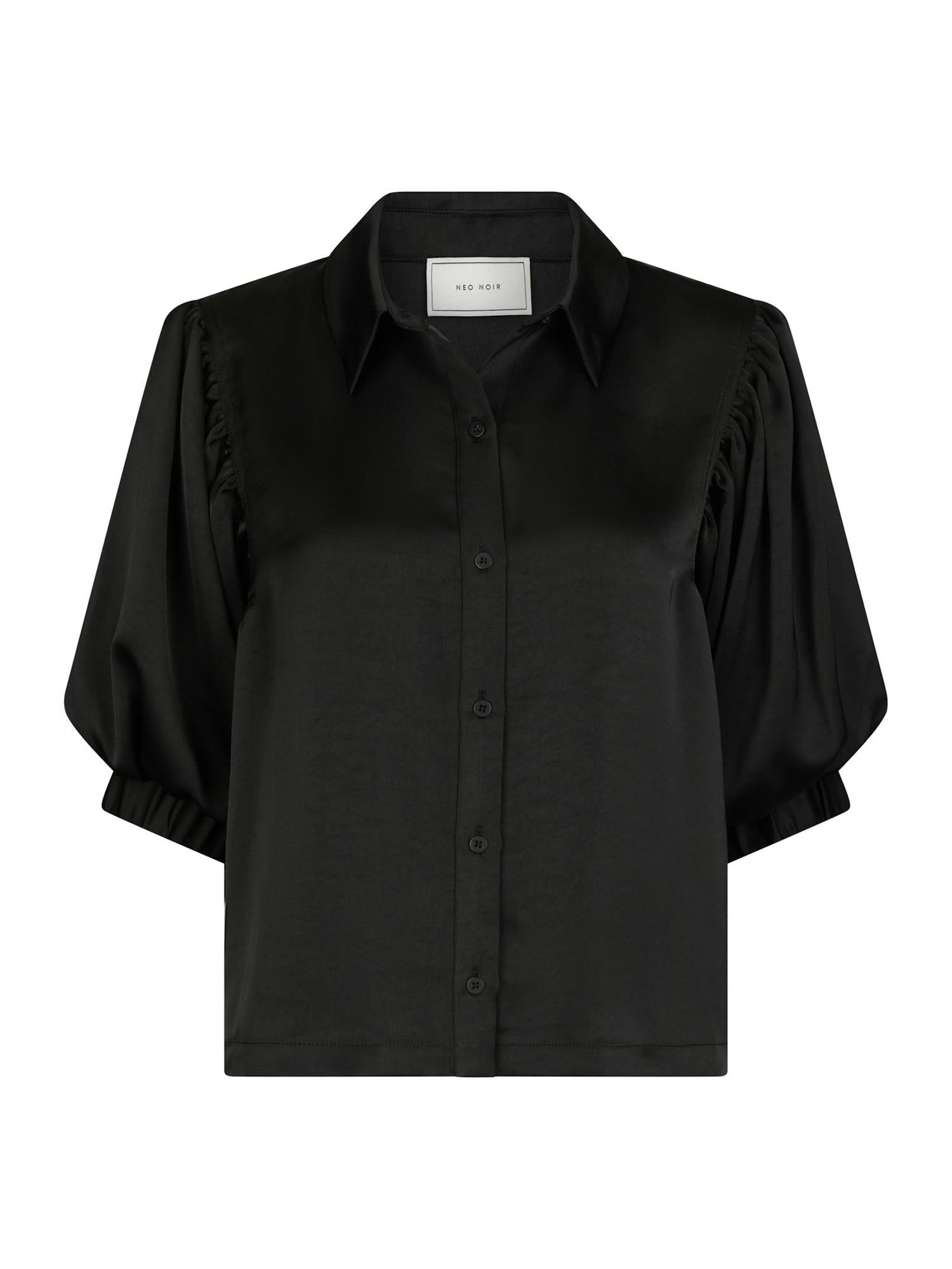 Etta Heavy Sateen Shirt Black