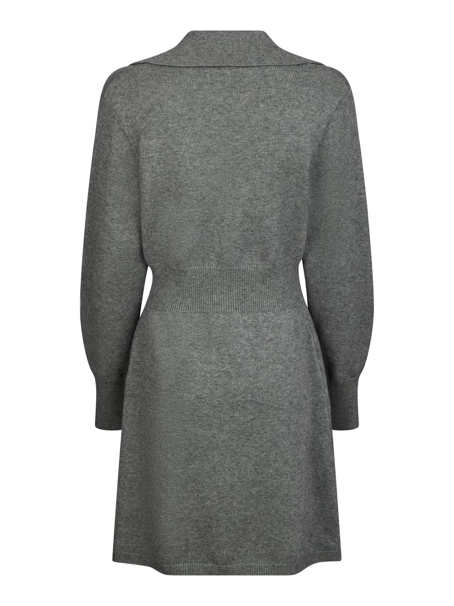 Melia Knit Dress Dark Grey Melange