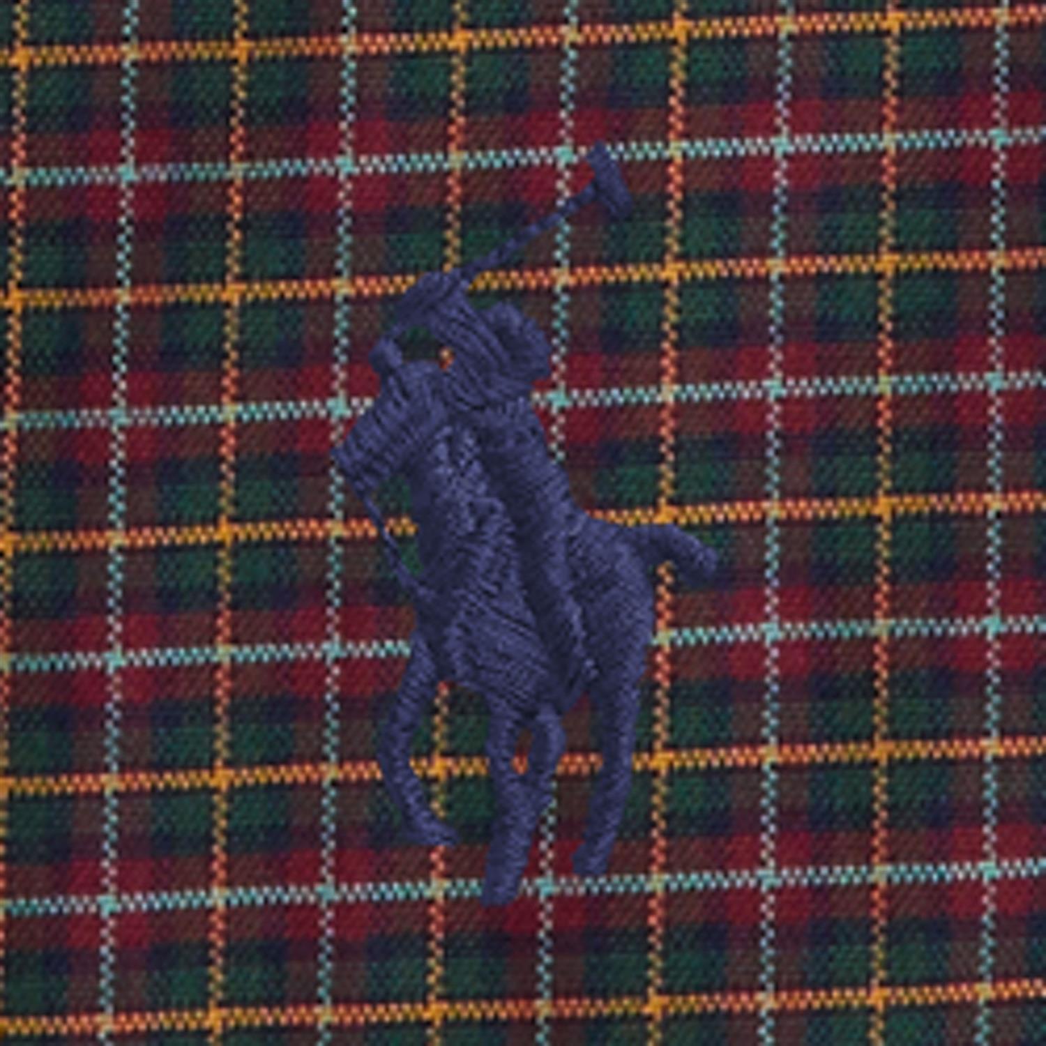 Classic Oxford Sport Shirt Green Navy Multi
