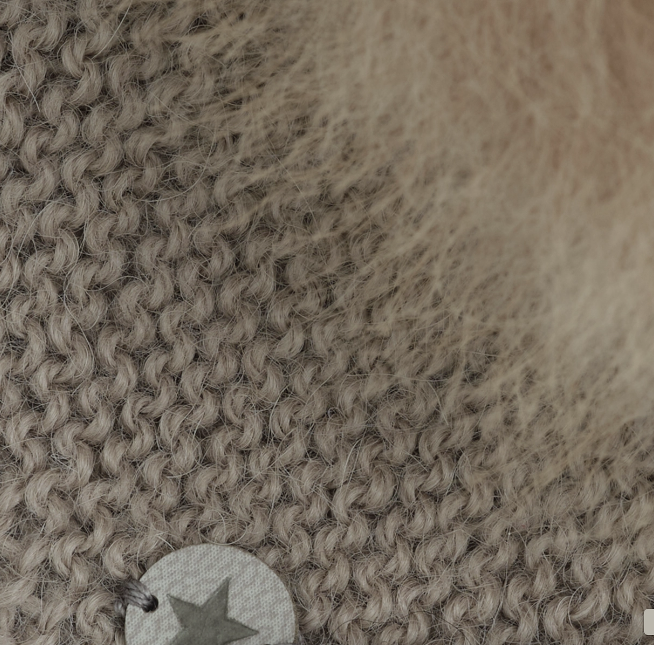 Bonnet Wool Knit Alpaca Pompom Atmosphere