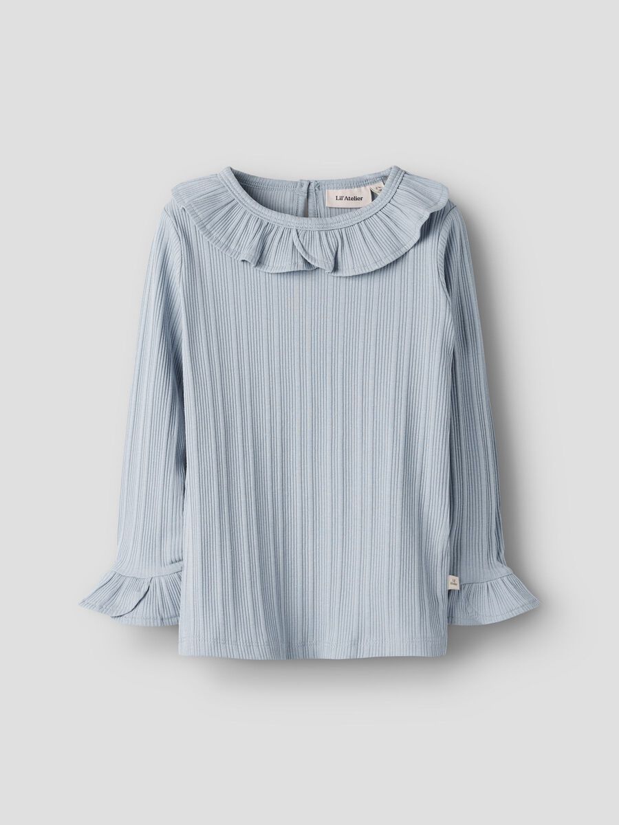 Tansy Ls Slim Top Zen Blue