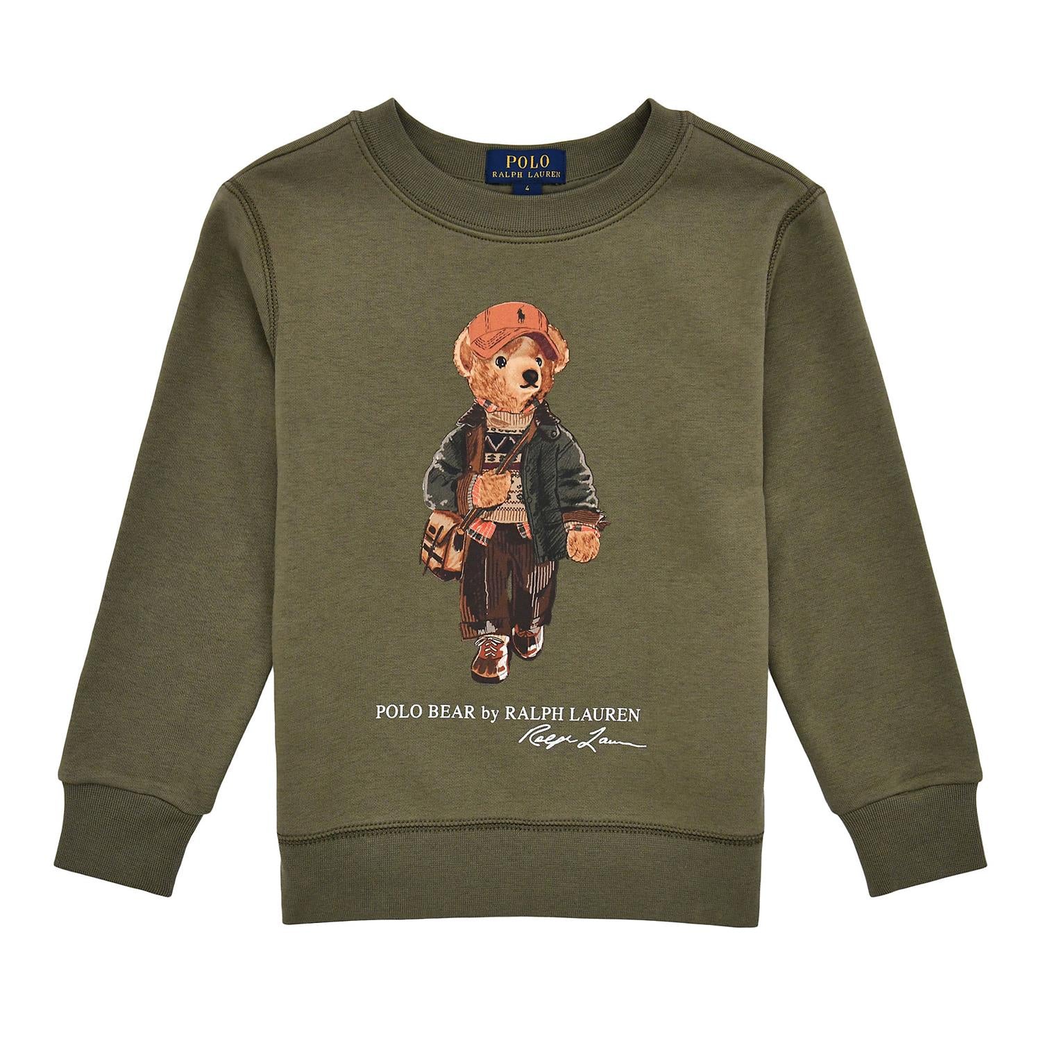 Polo Bear Fleece Sweatshirt Cruise Olive