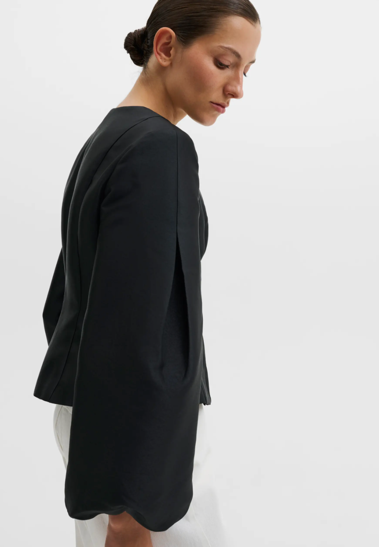 Vendela Balloon Sleeve Blouse Black
