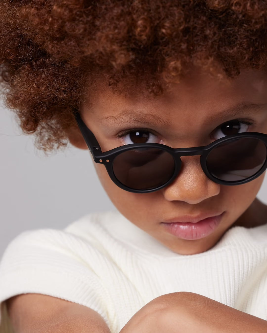 Sunglasses Junior Polarized Grey / Black Soft Touch