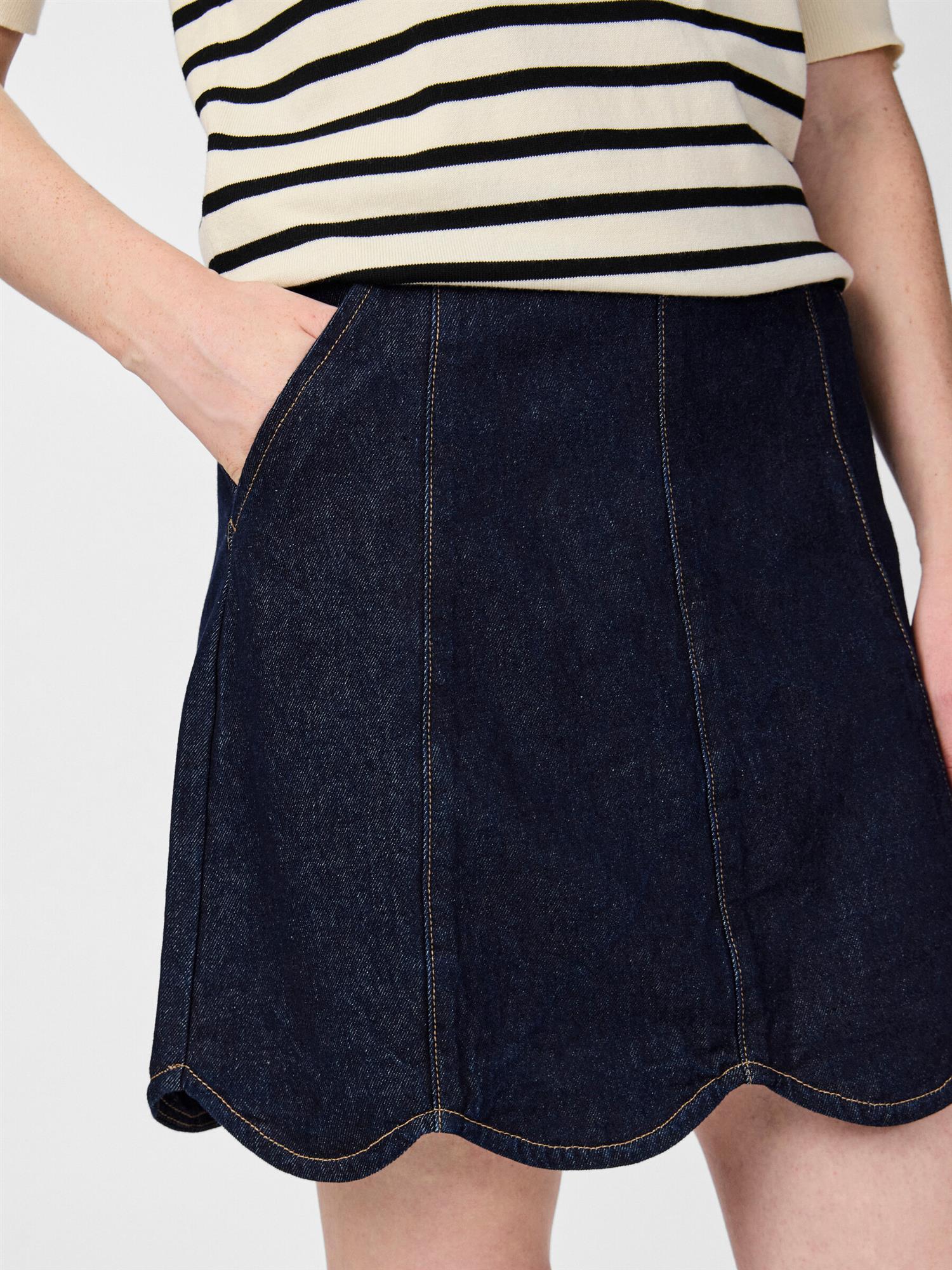 YASMARIA HW Short Denim Skirt