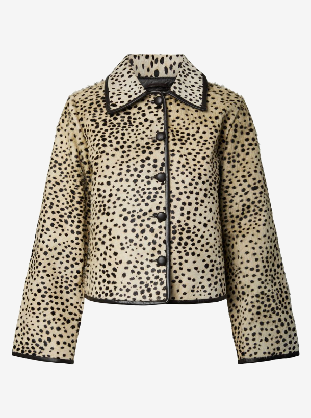 YASCHEEMI Leather Jacket Sea Pearl