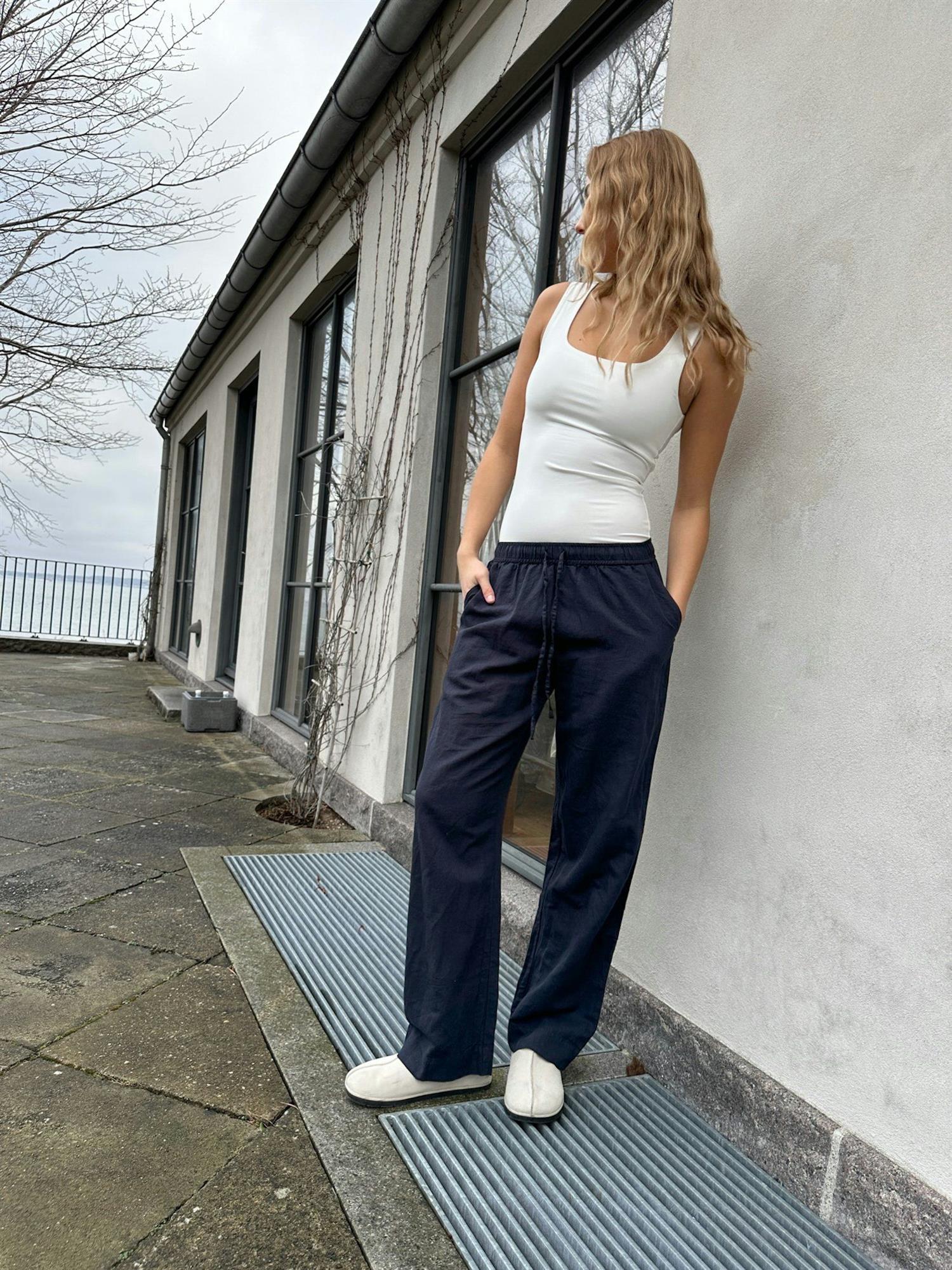 Sonar Linen Pants Navy