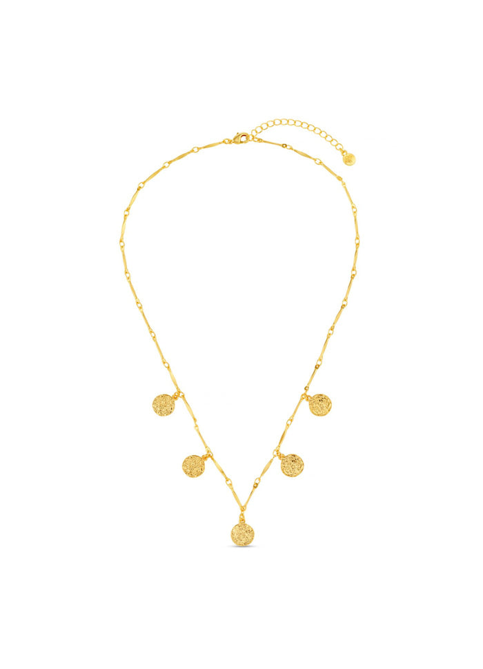 Molten Coin Multi Drop Necklace