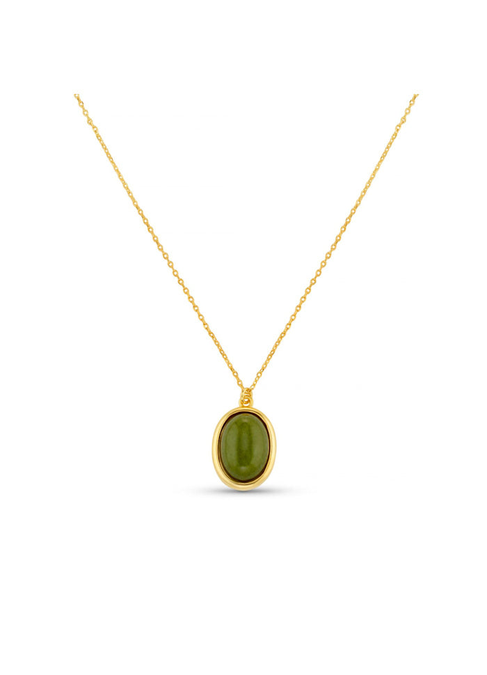 SP Green Jade Charm Necklace