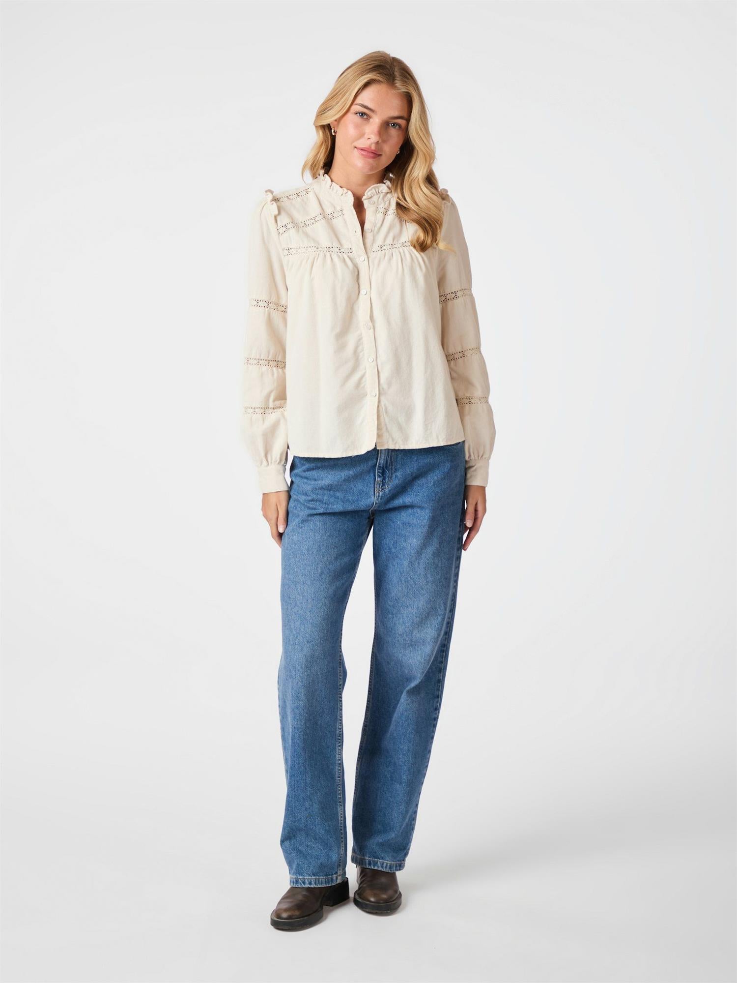 Isala Corduroy Shirt Ivory