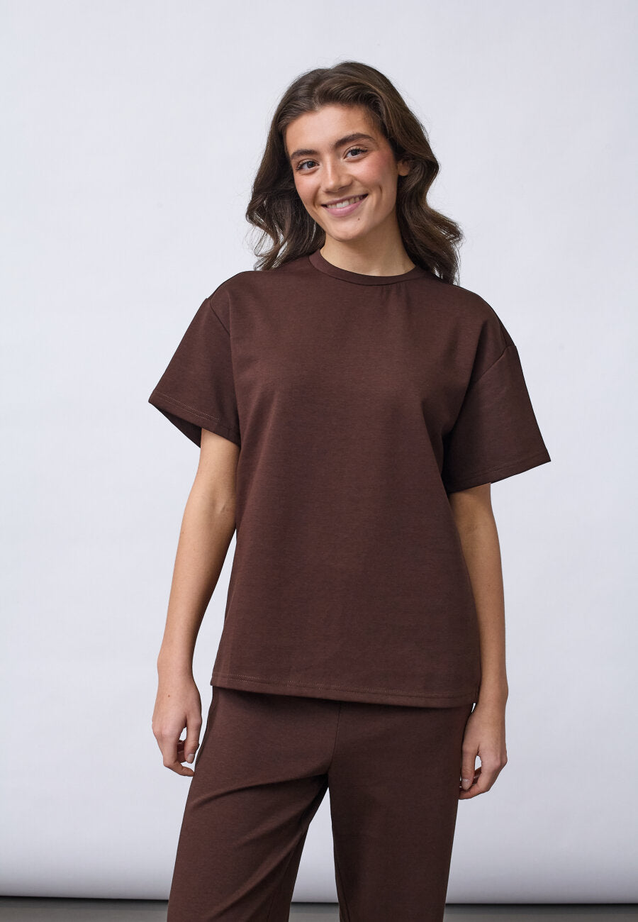 Veda Tshirt Dark Chocaolte