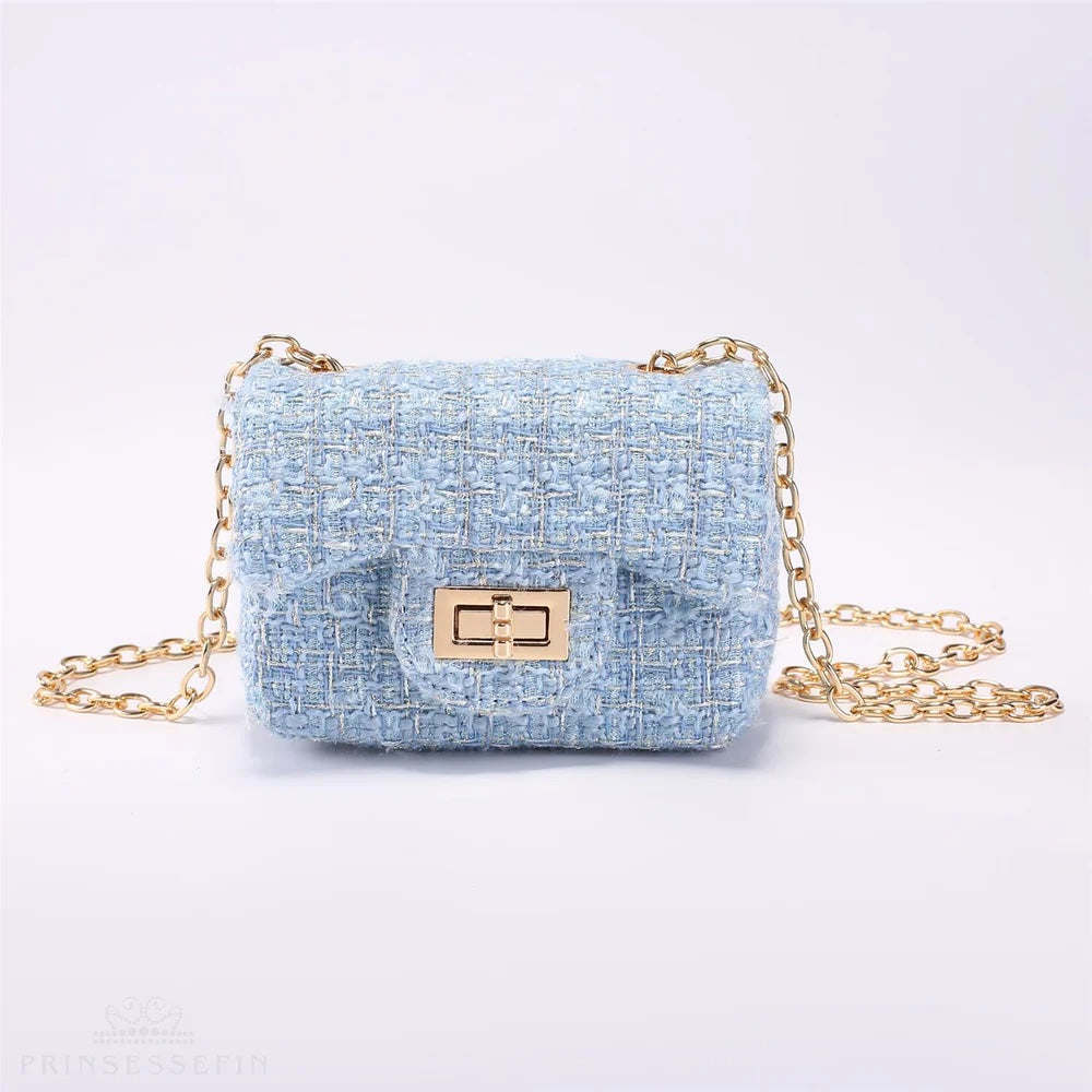Isadora Tweed Handbag French Blue - Small
