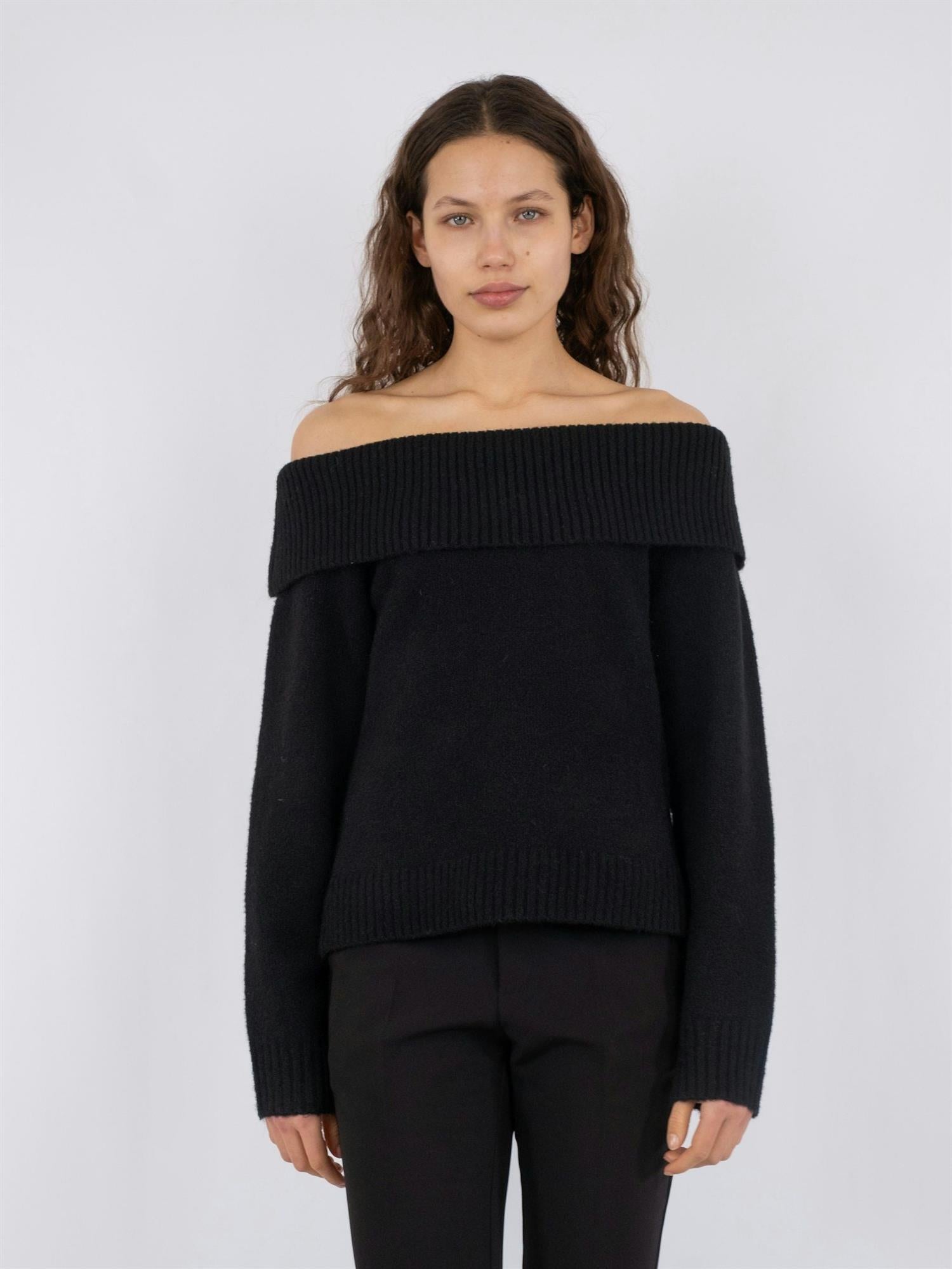 Jane Knit Blouse Black