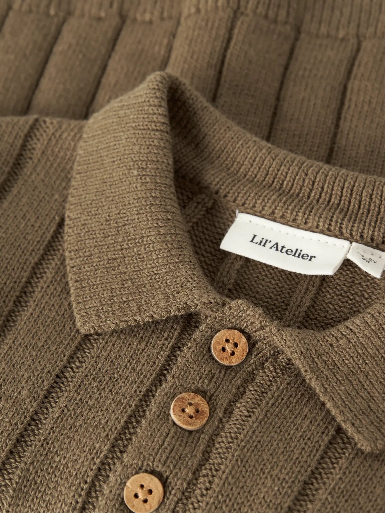 Lomon Ls Loose Knit Polo Kangaroo