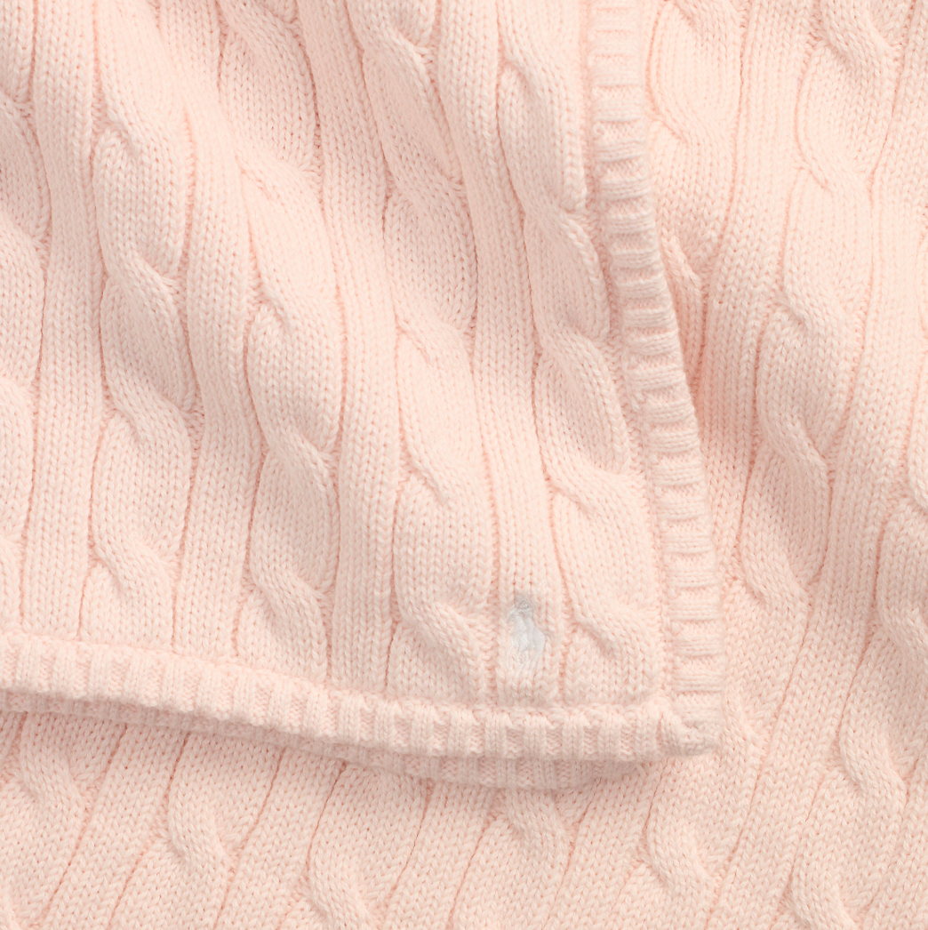 Cable Blanket Baby Morning Pink