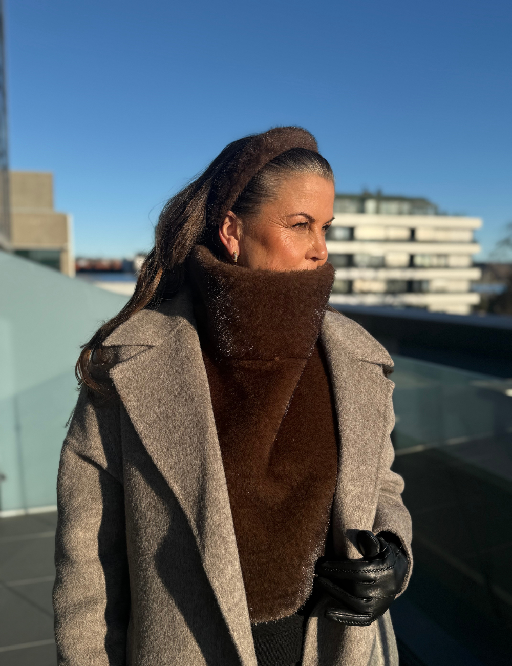 Hårbøyle Fuskepels Smal Brun