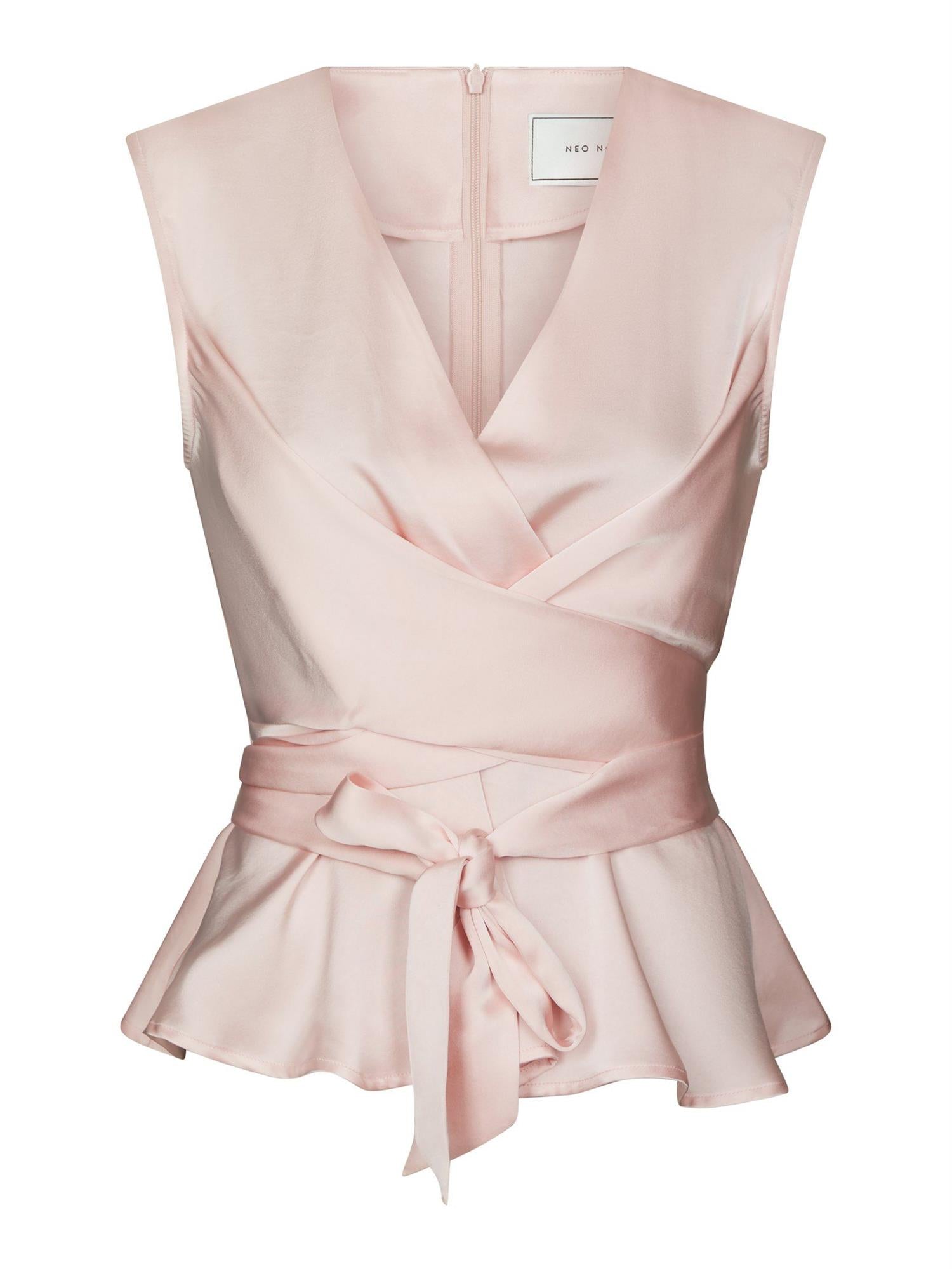 Risetta Heavy Sateen Top Light Pink