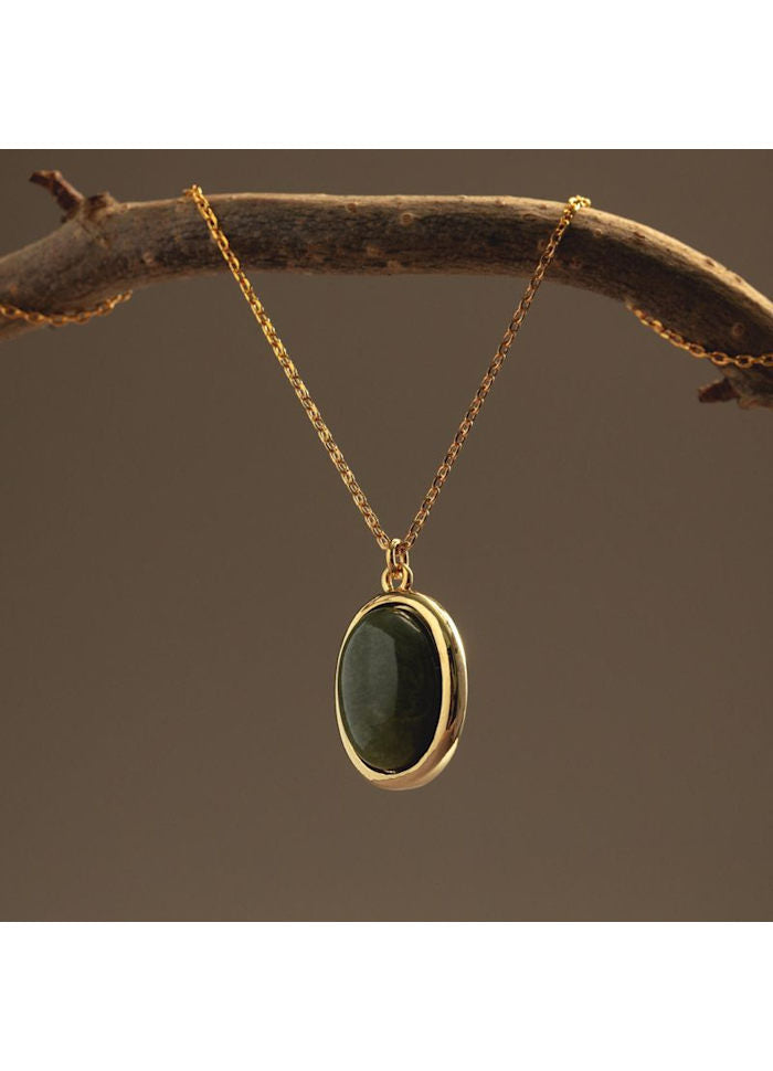 SP Green Jade Charm Necklace