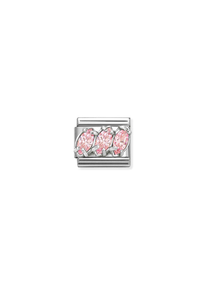 Pink Triology Stones Silver