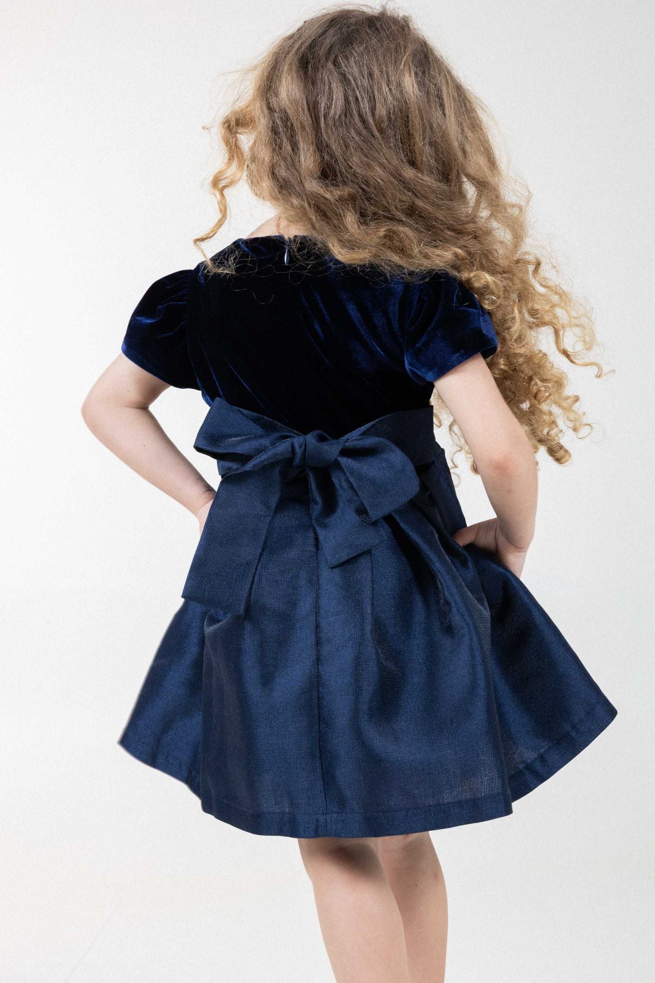 Kate Velvet Dress Navy