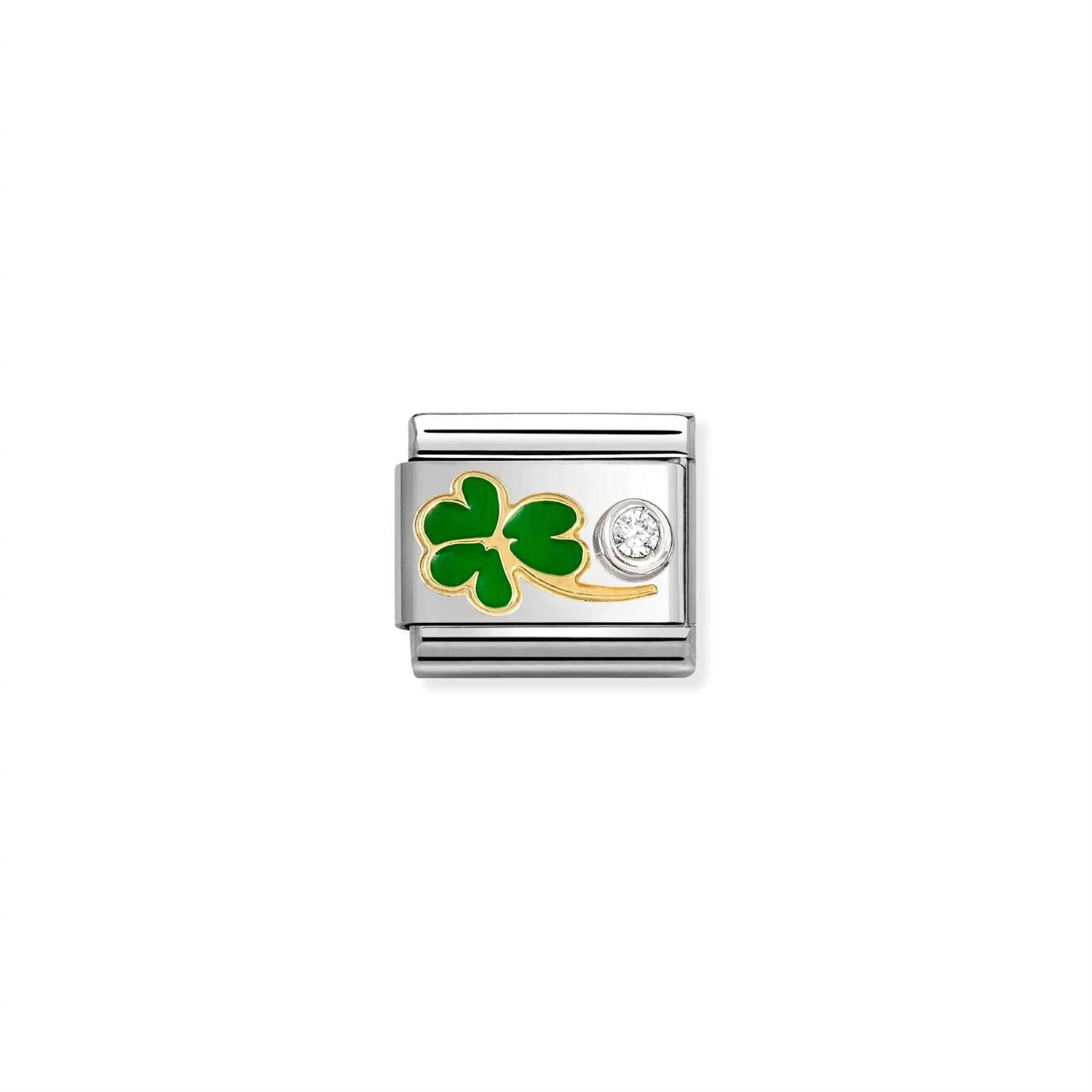 Green Clover White CZ