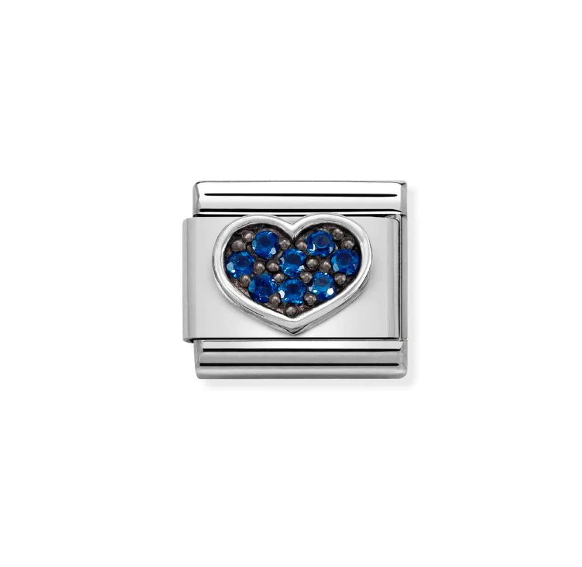 Silver Blue Heart