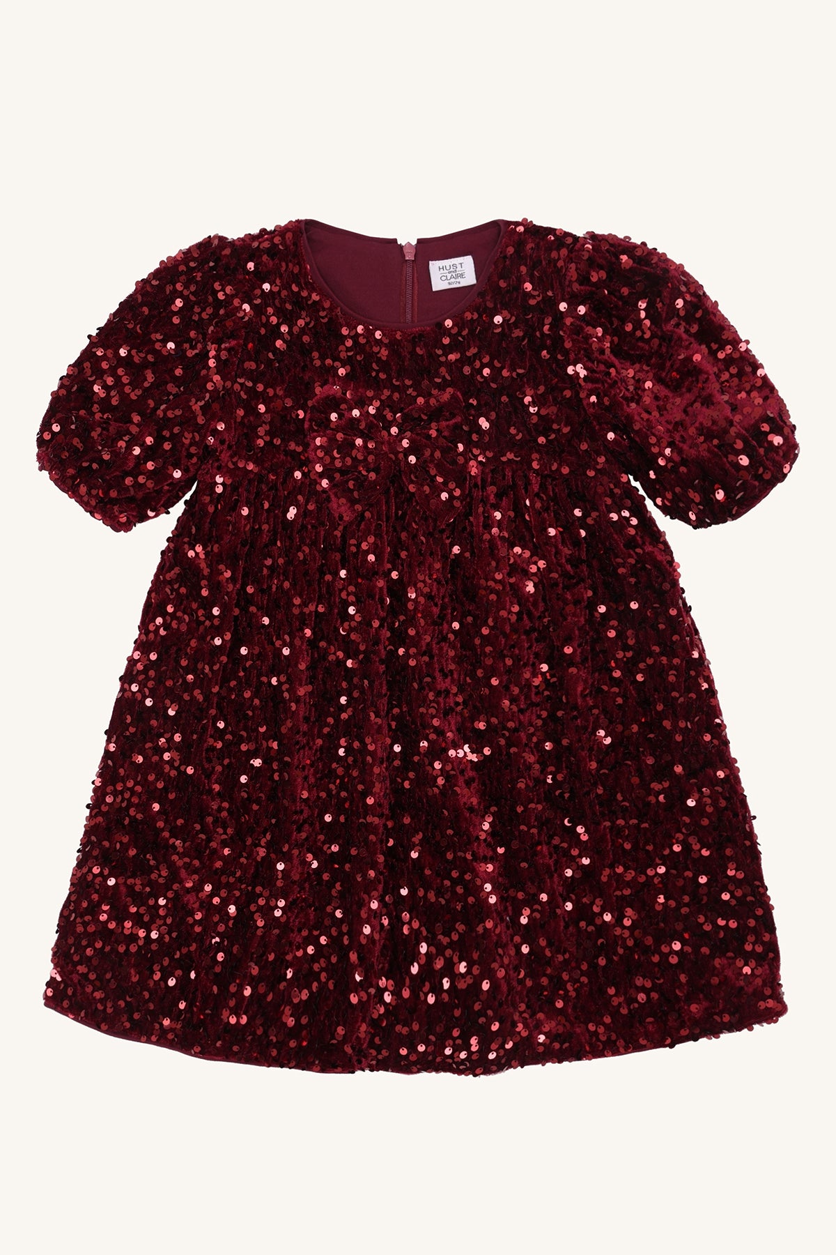 Karoline Sequins New Maroon Kjole